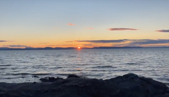 un aperçu du coucher du soleil